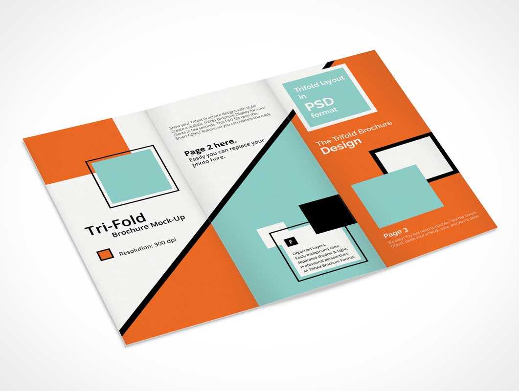 Tri Fold Brochure Psd Mockup A4 Design – Psd Mockups For 3 Fold Brochure Template Psd