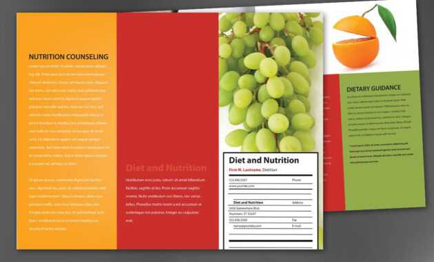 Tri Fold Brochure Template For Health And Nutrition. Order intended for Nutrition Brochure Template