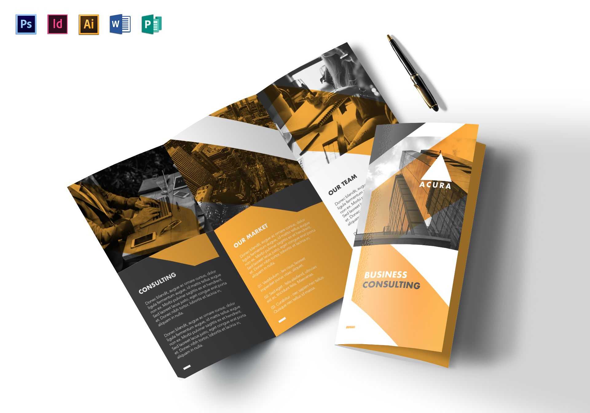 Tri Fold Business Brochure Template Pertaining To Tri Fold Brochure Publisher Template