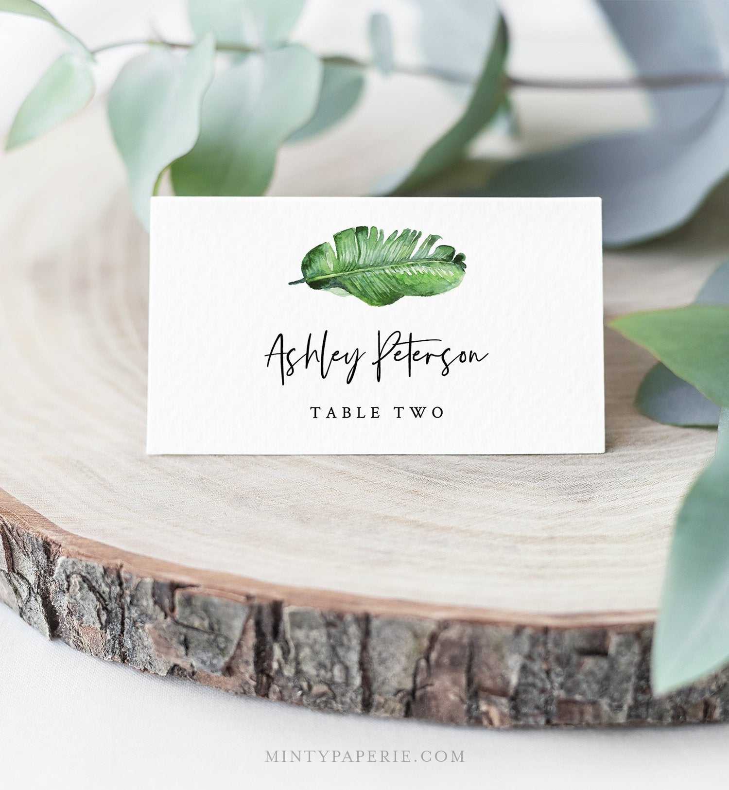 Tropical Place Card Template, Instant Download Within Printable Escort Cards Template