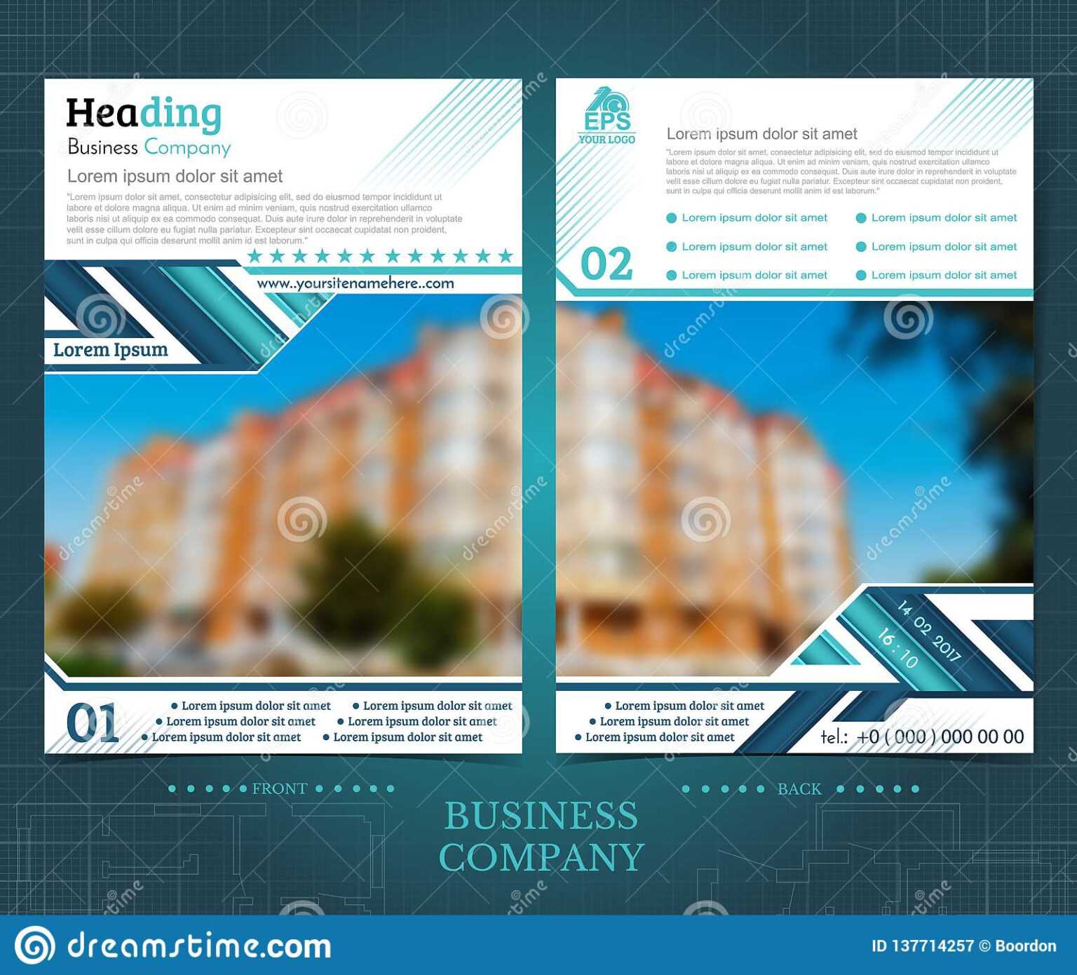 Two Sided Brochure Or Flayer Template Design With One throughout One Two Sided Brochure Or Flayer Template Design With One throughout One