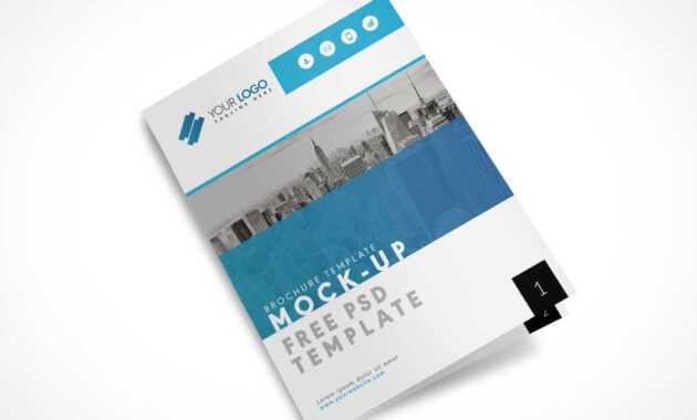 Us Letter Size Bi-Fold Brochure Cover Psd Mockup - Psd Mockups for Letter Size Brochure Template