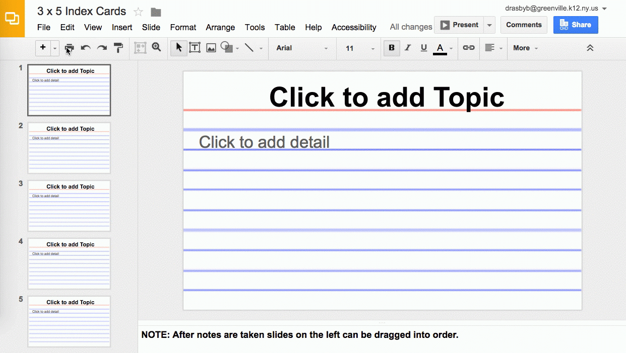 Using Google Slides To View Multiple Slides As One Sheet Regarding 
