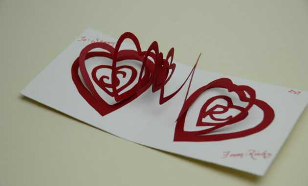 Valentine's Day Pop Up Card: Spiral Heart Tutorial pertaining to Pop Out Heart Card Template