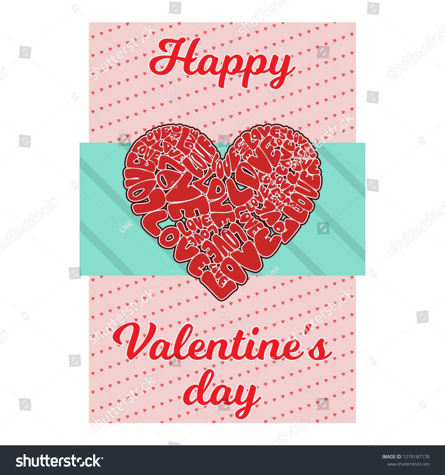 Valentines Day Vector Greeting Card Template Stock Image With Valentine Card Template Word