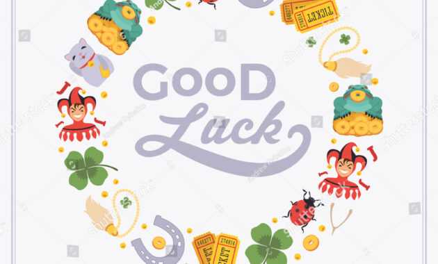 Vector Decorating Design Made Lucky Charms Stock Vector in Good Luck Card Template