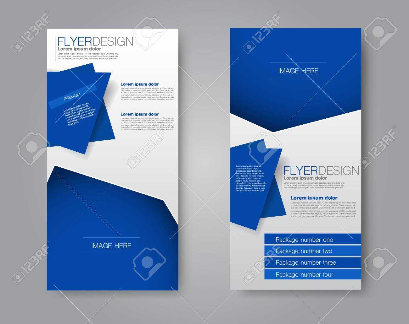 Vector Flyer And Leaflet Design. Set Of Two Side Brochure Templates Regarding Ngo Brochure Templates