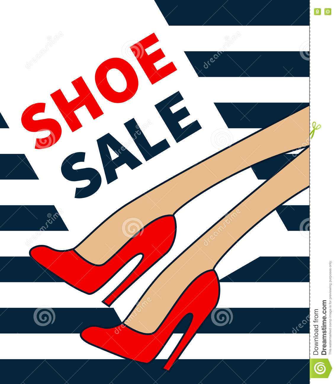 Vector Shoe Sale Stock Vector. Illustration Of Footwear With Regard To High Heel Template For Cards