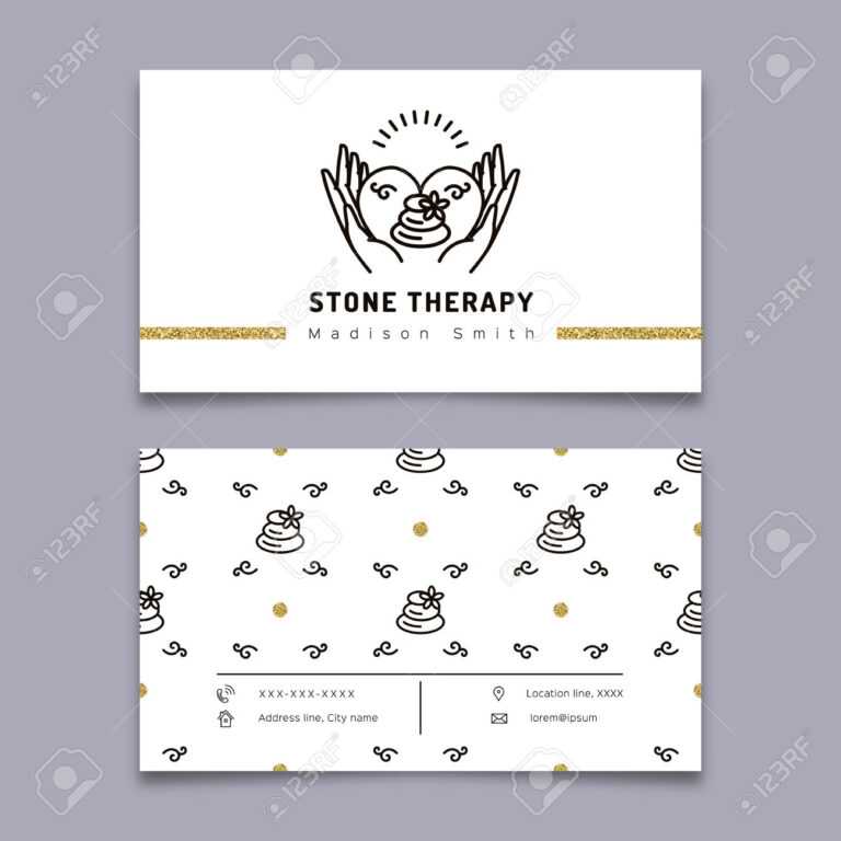 Vector Stone Therapy Business Card Template Stone Massage Beauty Vector Stone Therapy Business Card Template Stone Massage Beauty