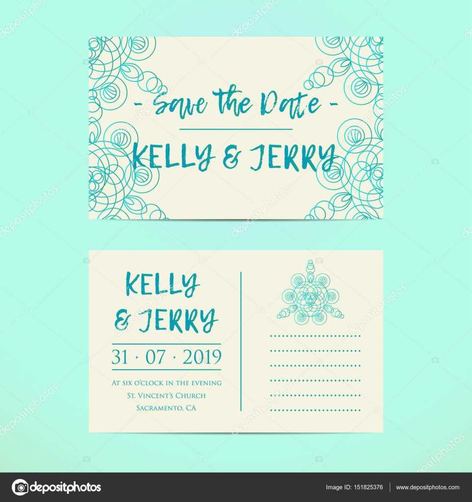 Vintage Template Design Layout For Wedding Invitation Throughout Thank You Card Template For Baby Shower