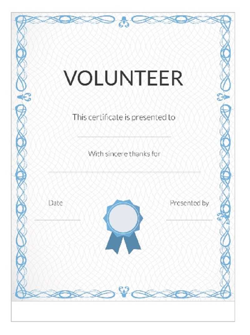 Volunteer Certificate Templates – Best Samples In Volunteer Award Certificate Template