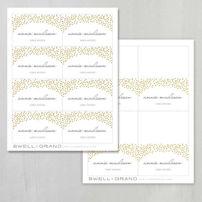 Wedding Escort Card Template ] – Wedding Name Place Cards for Amscan ...