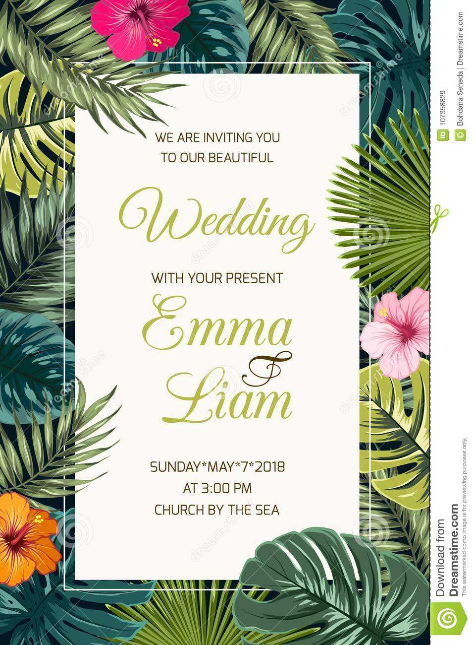 Wedding Event Invitation Card Template. Stock Vector Throughout Event Invitation Card Template