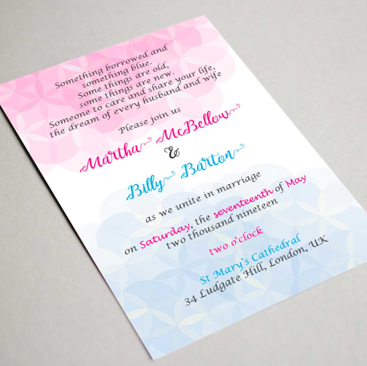 Wedding Invitation Card Template 🎔 "flower Of Life" Regarding Invitation Cards Templates For Marriage