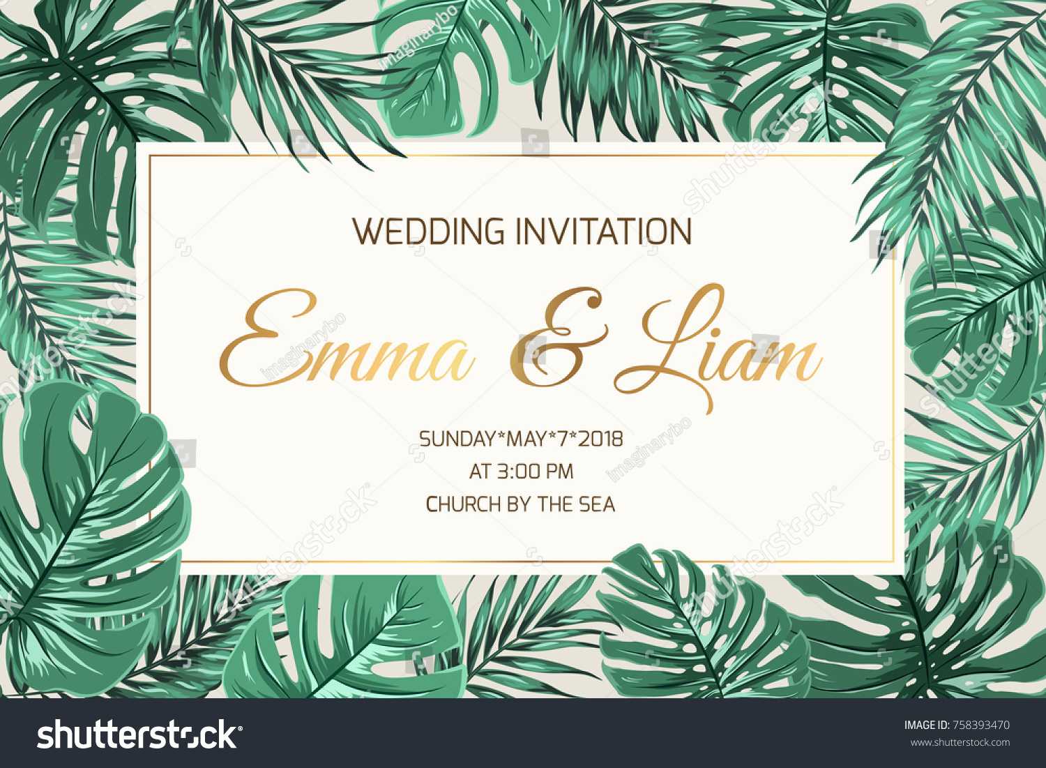 Wedding Marriage Event Invitation Card Template Stock Vector Pertaining To Event Invitation Card Template