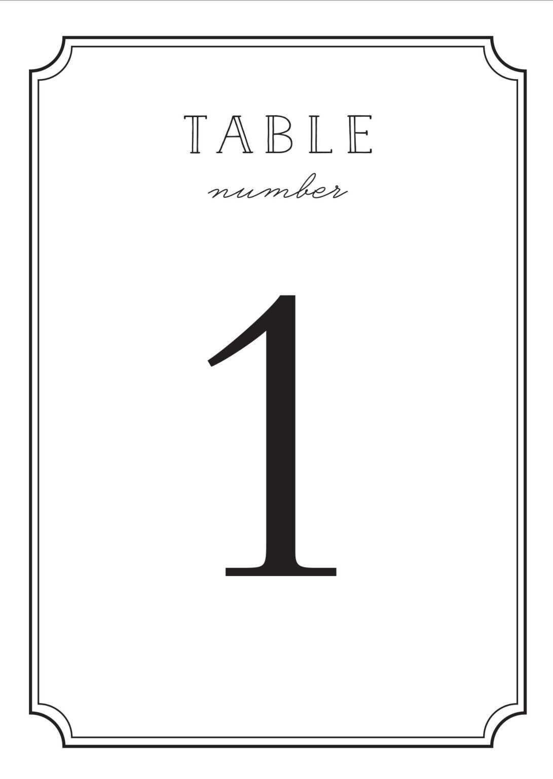 Wedding Table Numbers Printable Pdfbasic Invite Throughout Table