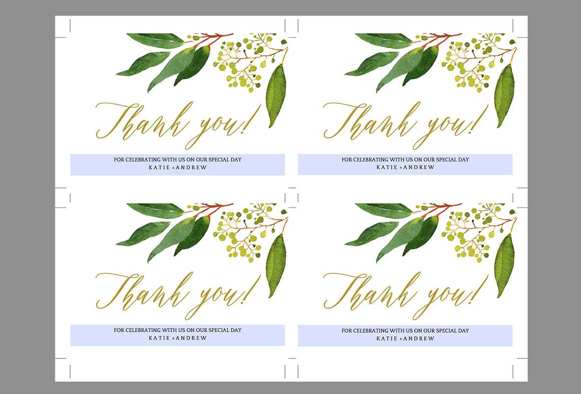 Wedding Thank You Card Editable Template – Free Print In Template For Wedding Thank You Cards