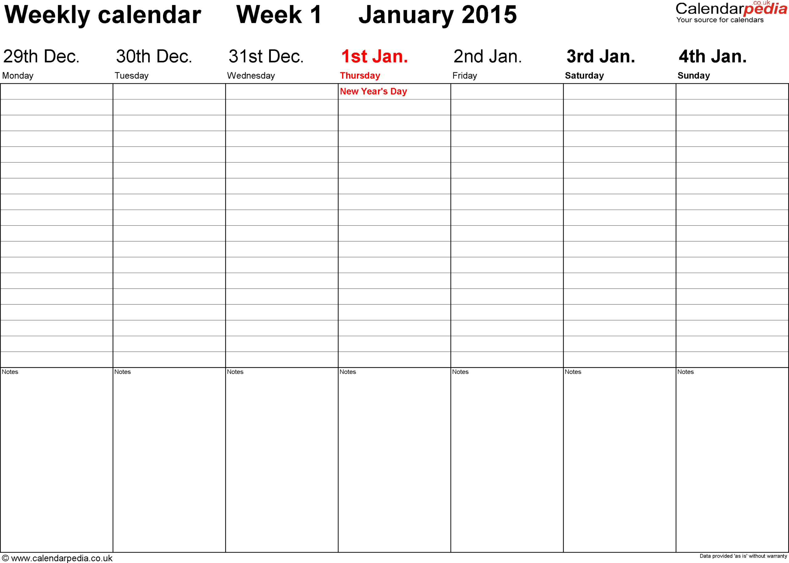 Weekly 2015 Calendar – Horizonconsulting.co Inside Powerpoint Calendar Template 2015