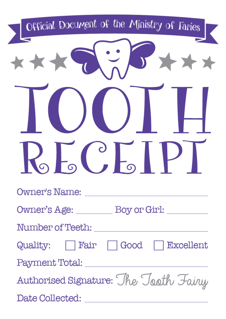 Printable Tooth Fairy Letter Template Findaklo