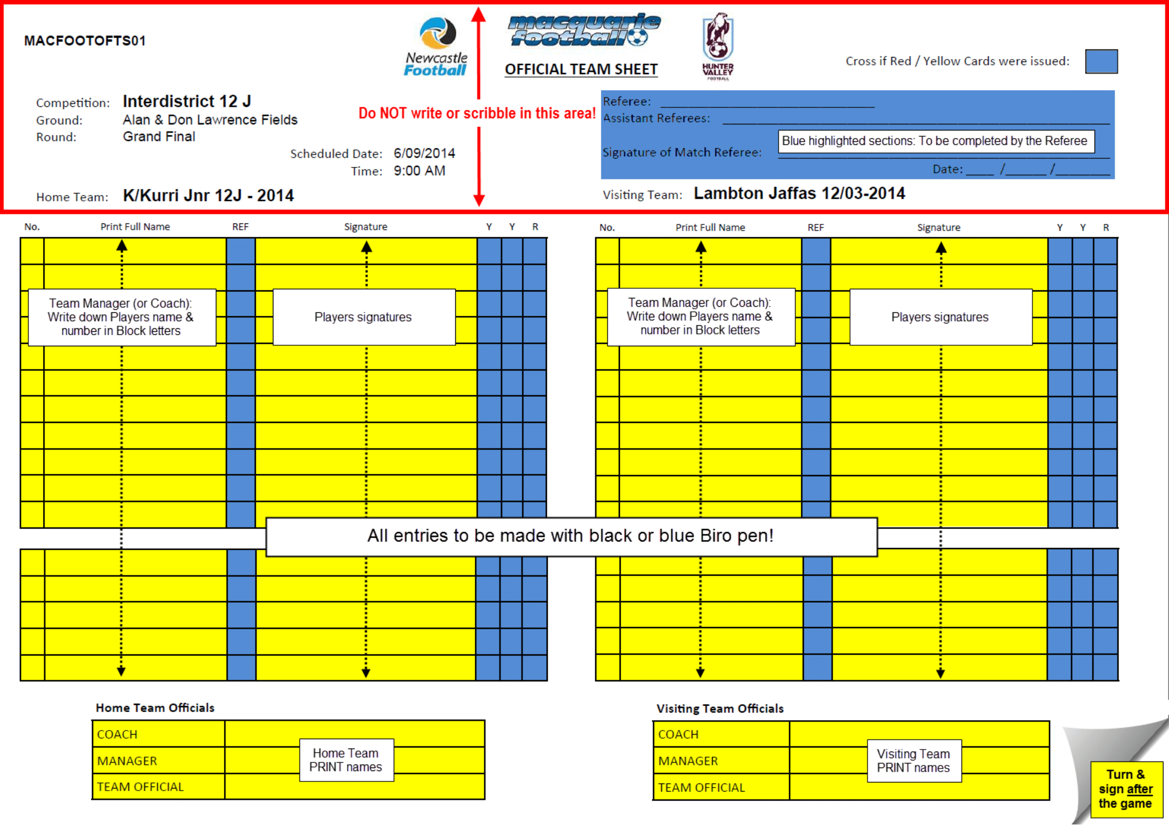 What Do The Referees Write During The Matches? – Sports Inside Soccer Referee Game Card Template