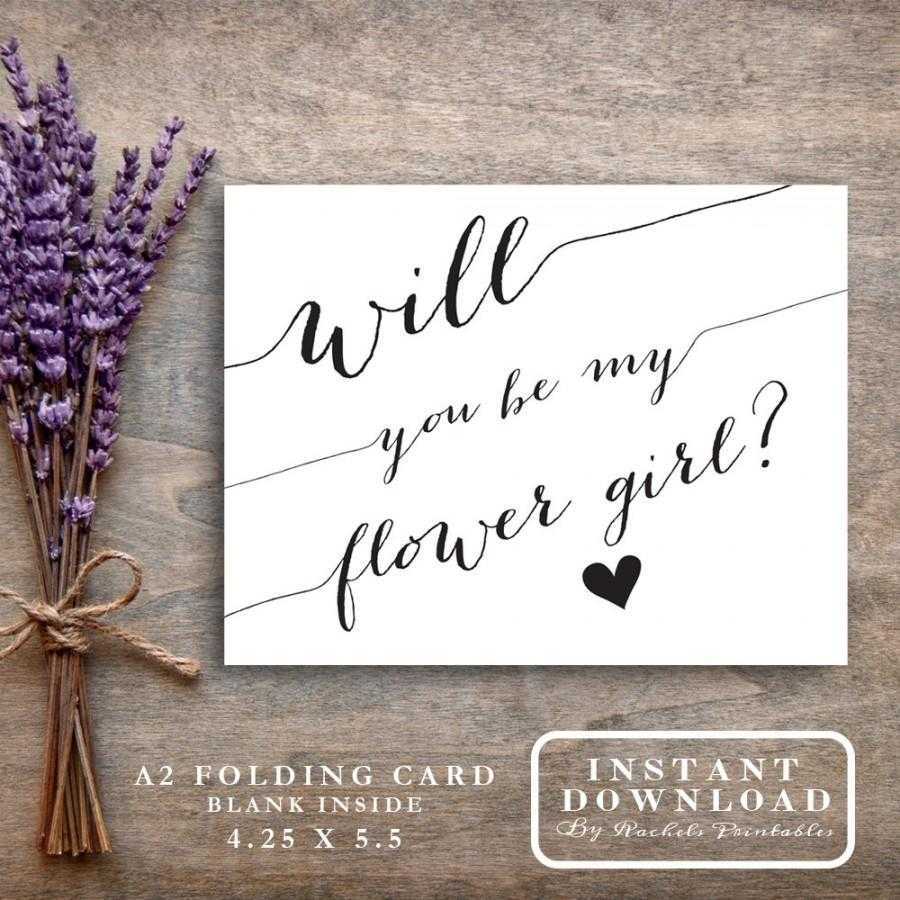 Will You Be My Flower Girl Card Printable "will You Be My In Will You Be My Bridesmaid Card Template