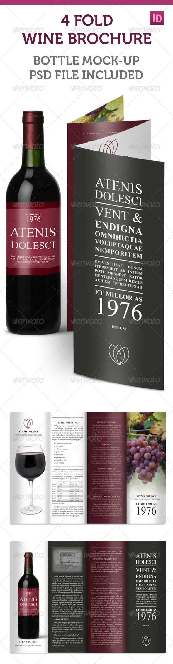 Wine Brochure Templates From Graphicriver For Wine Brochure Template