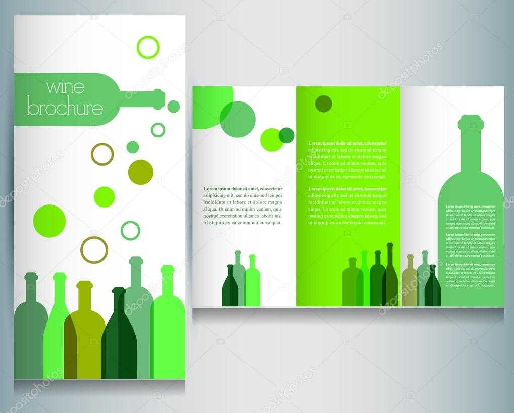 Wine Brochure | Wine Brochure Design Template — Stock Vector For Wine Brochure Template