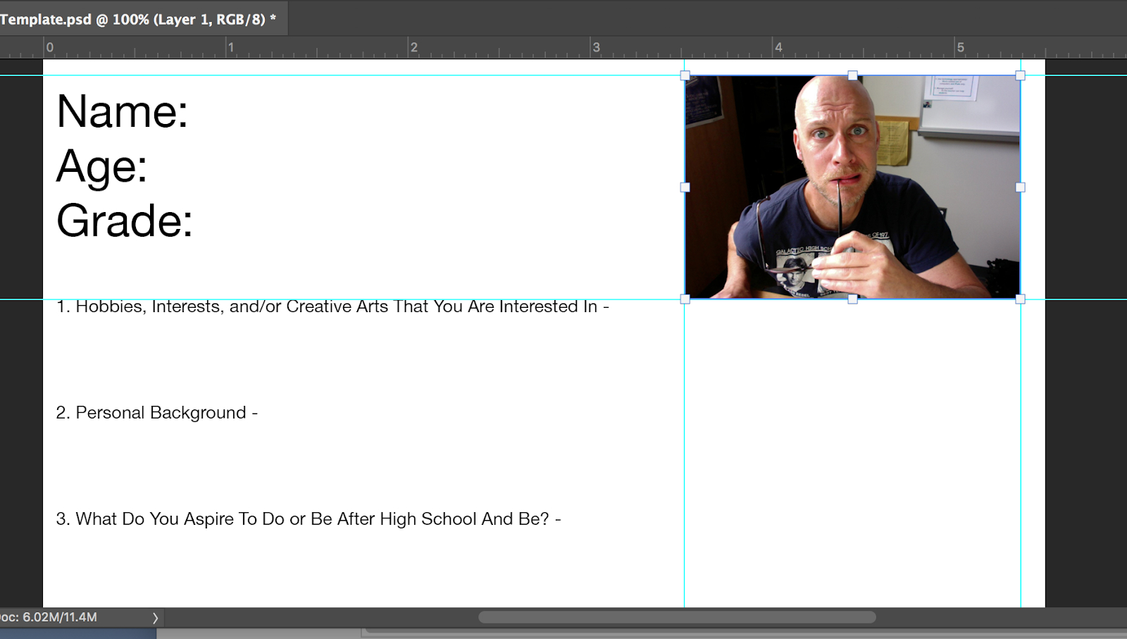 Working With Layers In Photoshop Cc To Build Your Punkt Id Card Intended For High School Id Card Template