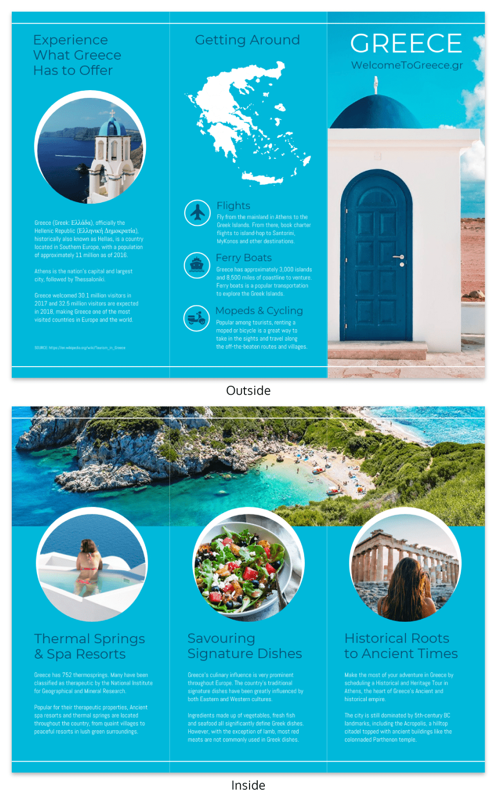 World Travel Tri Fold Brochure Inside Island Brochure Template