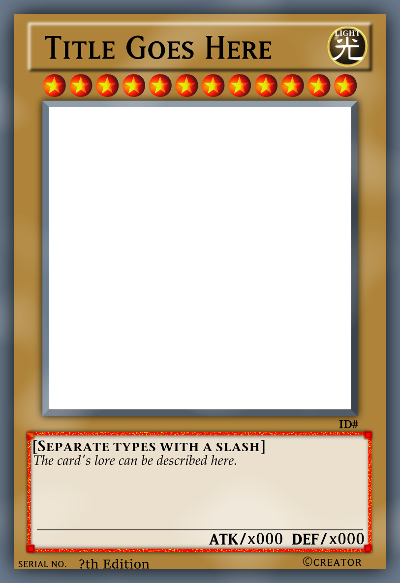 Yugioh Card Template Regarding Yugioh Card Template