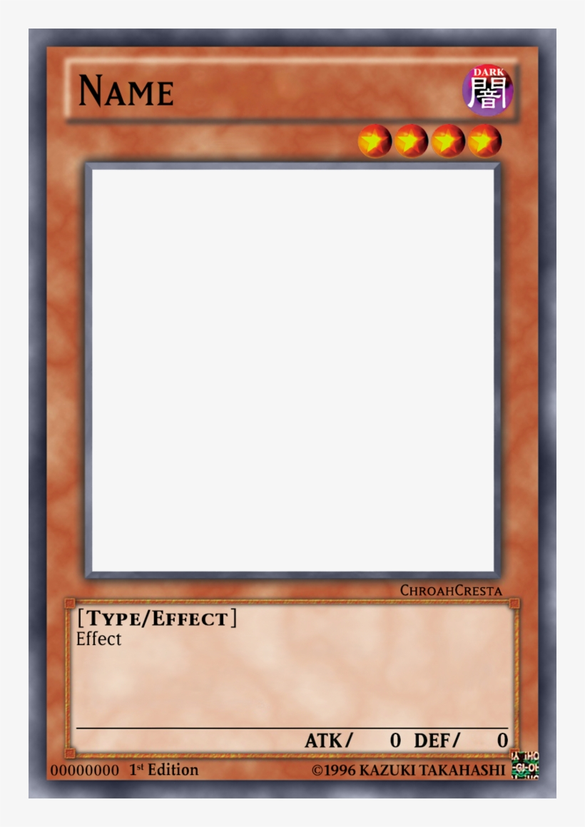 Yugioh Card Template - Yu Gi Oh Template Transparent Png Pertaining To Yugioh Card Template