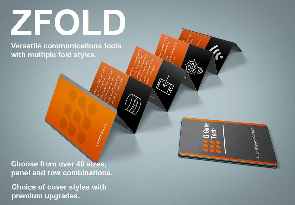 Zfold Printing Uk: Printed Zfold Cards And Folded Leaflets With Fold Over Business Card Template