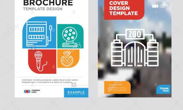 Zoo Brochure Flyer Design Template With Abstract Photo within Zoo Brochure Template